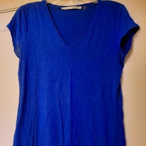 Royal Blue V Neck Shirt